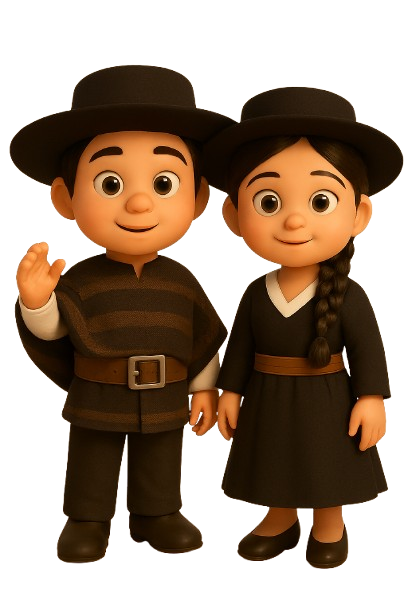 Pareja con trajes típicos - celebración de la cultura tradicional